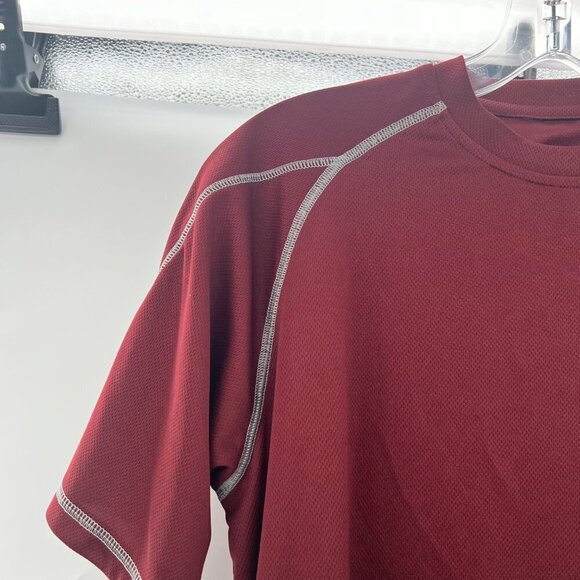 Champion Double Dry Men's Short Sleeve Active Tee Maroon Size Small - Picture 3 of 9